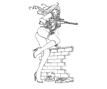 #7 Black Widow Coloring Page