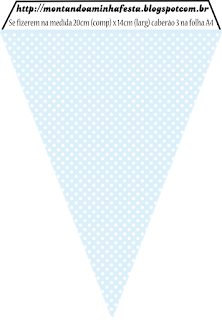  Light Blue and Polka Dots Free Printable Banner.