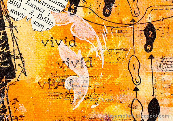 Layers of ink - Mixed Media Layers with Stencils and Stamps Canvas Tutorial by Anna-Karin Evaldsson