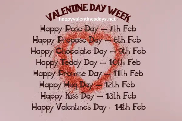 february days 2024 valentine week