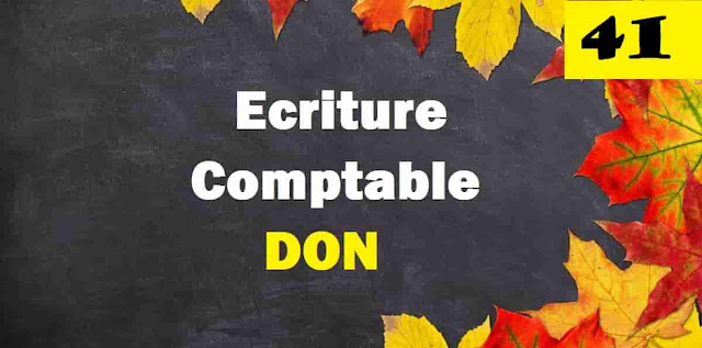 Écriture comptable de DON