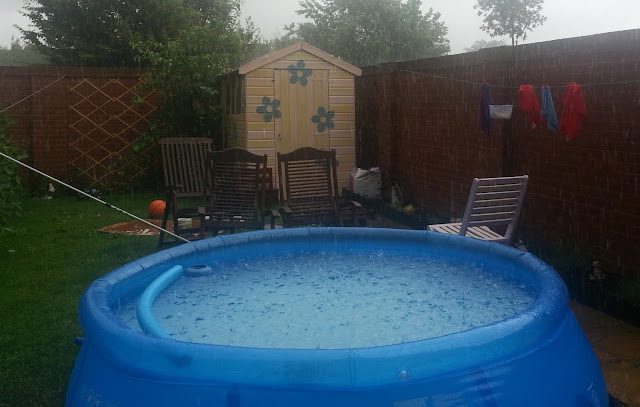 Heavy Rain in Paddling Pool