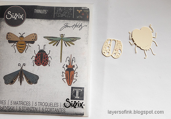 Layers of ink - Ladybug Tag Tutorial by Anna-Karin Evaldsson.