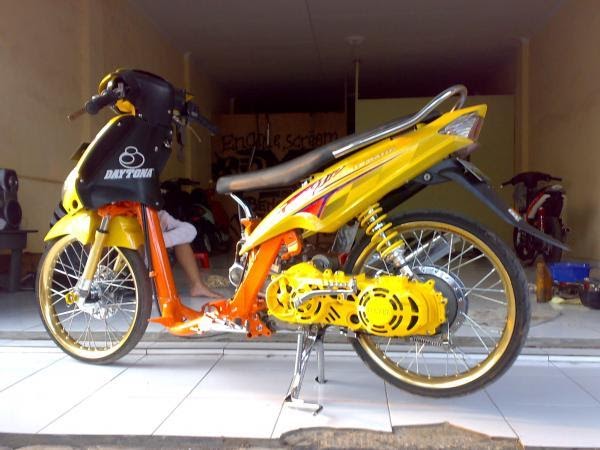  Motor  Drag Liar Yamaha Mio Matic  Yellow Oto Trendz