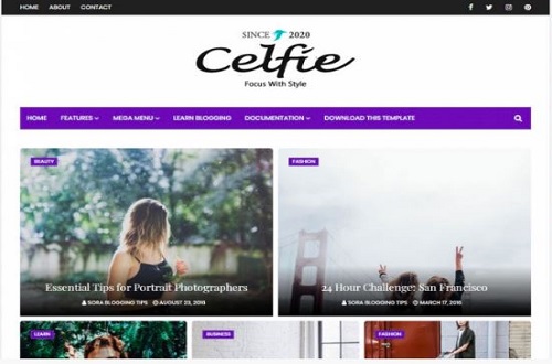 celfie amp blogger template