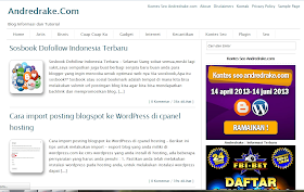 Andredrake.com Blog Informasi terbaru dan Tutorial Gratis