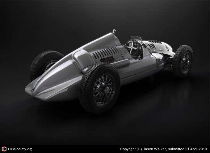 939 Auto Union type D Side view