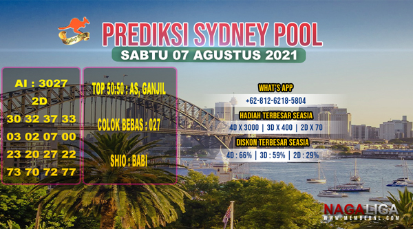 PREDIKSI SYDNEY  SABTU 07 AGUSTUS 2021