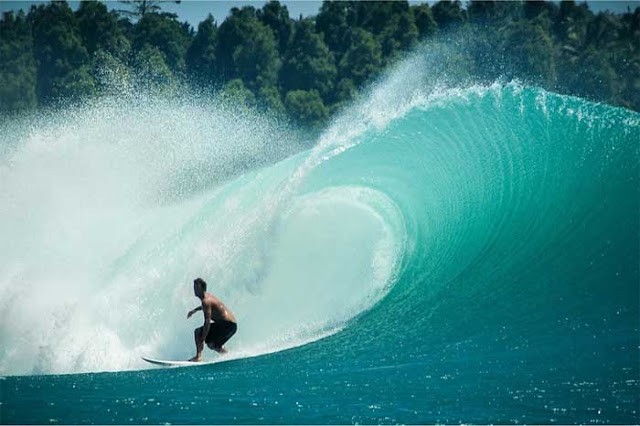 Beautiful beach for surfing