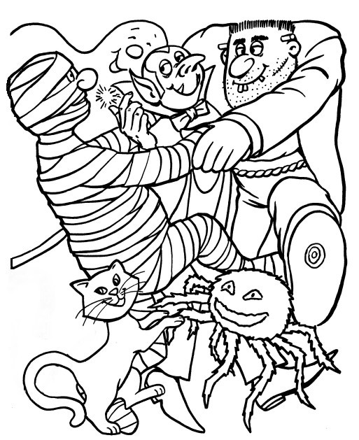 Halloween Monsters Coloring Pages 8