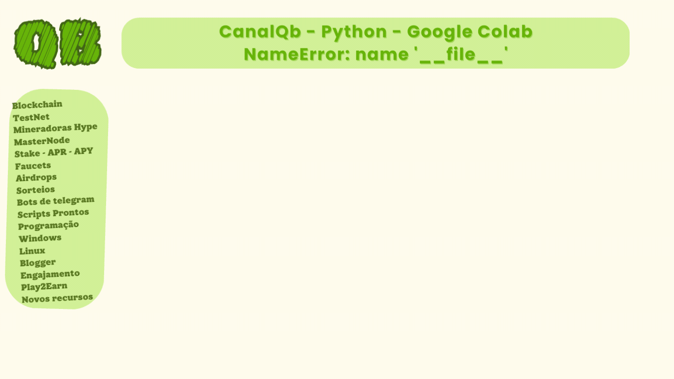 @CanalQb - Python e Criptomoedas