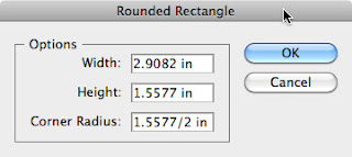 Creating a circle capped rectangle using the rounded corner rectangle tool.