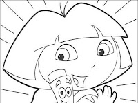 Gambar mewarna - Dora the Explorer