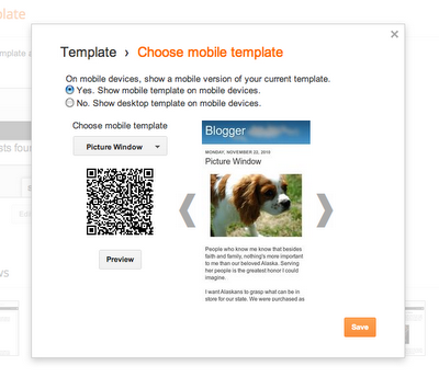 choose mobile template