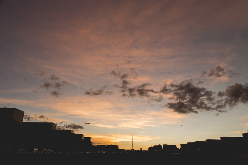 pôr-do-sol em brasília