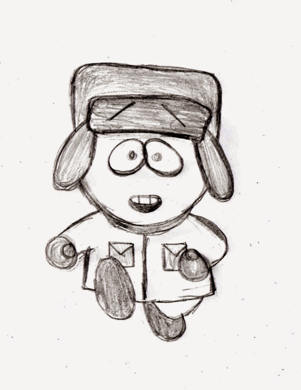 Sketch SouthPark Kyle Artwork Paper