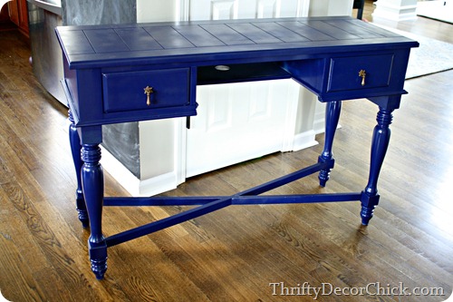 blue desk