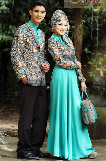 Contoh model baju batik pria muslim kerah sanghai 