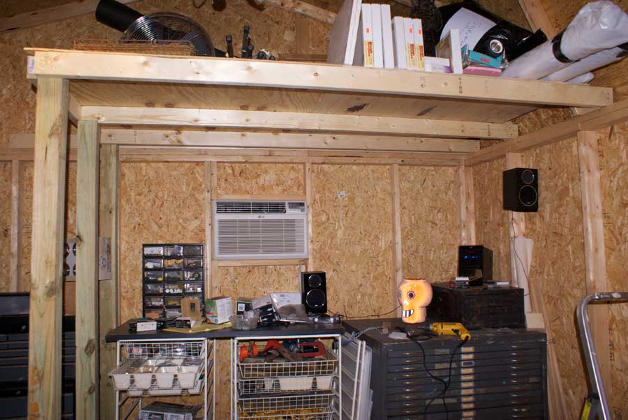 Storage loft, and hardware center below