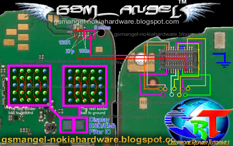 Nokia E5 LCD display IC jumper 2626 lcd ways. Nokia E5 LCD display IC jumper