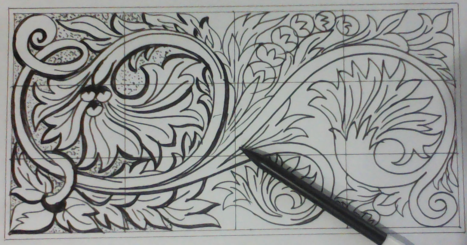 Menggambar Sketsa Ukir Motif Jepara  Shona Design