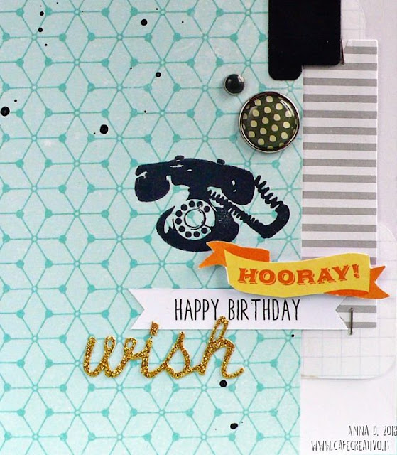 Cardmaking: Card maschile con telefono vintage