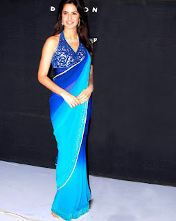 Katrina Kaif In Blue Saree