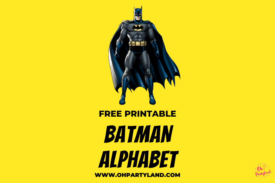 free printable batman alphabet