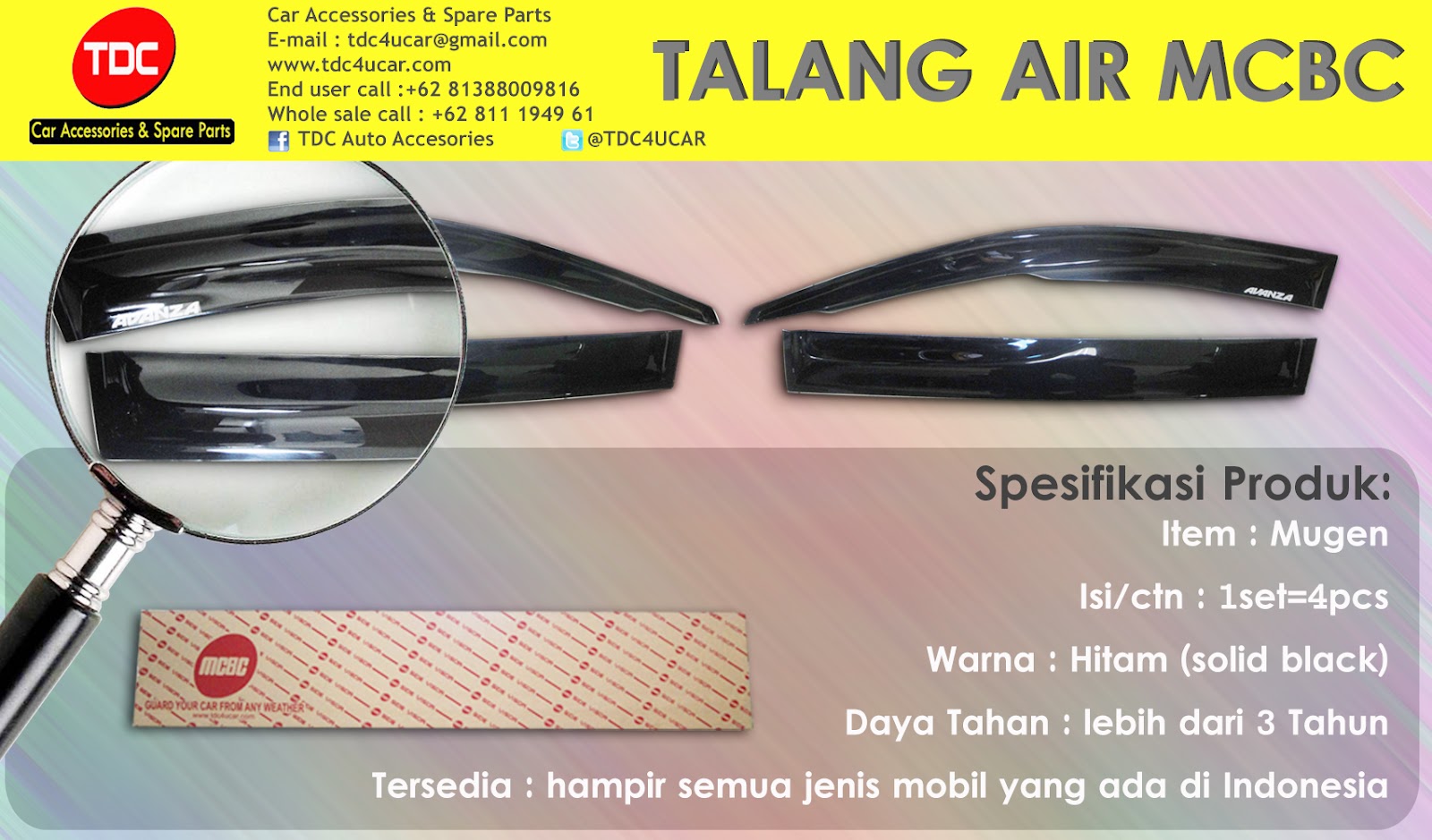 variasi mobil Jenis Talang air