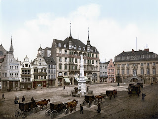 Bonn um 1900 - Marktplatz mit Rathaus