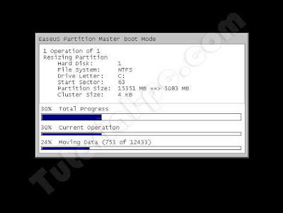 Proses pembagian partisi C disaat booting komputer