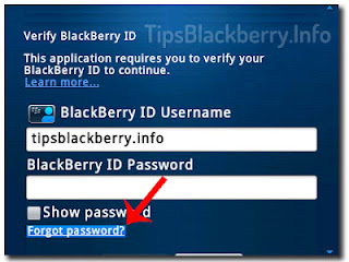 Mengatasi Lupa Password dan Username di Blackberry App world