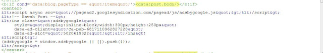 Blogger yang memasang iklan google adsense dibawah artikel atau dibawah postingan Cara memasang Iklan Google Adsense Dibawah Postingan