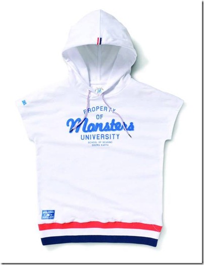 Monster University X Giordano - White hoodie