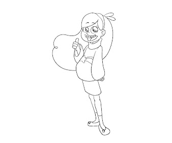 #12 Mabel Pines Coloring Page