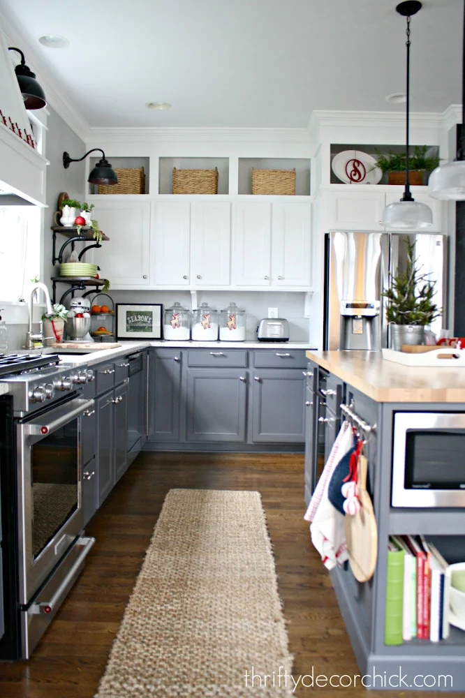 two toned kitchen