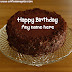 Chocolate Birthday Cake With Name And Photo Edit