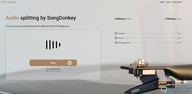 SongDonkey : un nouvel outil en ligne gratuit pour séparer et extraire les parties vocales et instrumentales des chansons