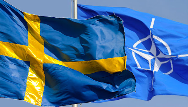 Swedish- and NATO flag