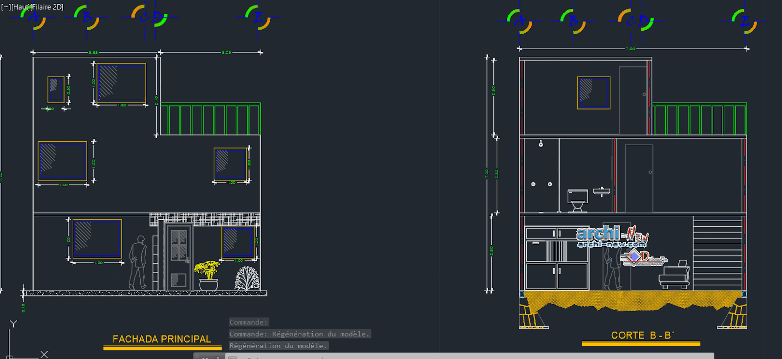 House room hatch in AutoCAD Archi new Free Dwg file 