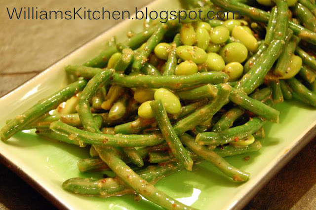 Haricot Verts & Edamame with Shallot-Soy Vinaigrette