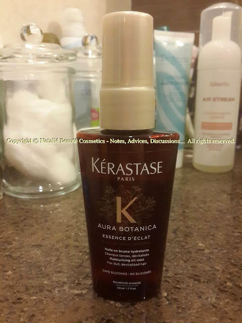 AURA BOTANICA OIL ESSENCE D'ECLAT by KERASTASE, PERSONAL PRODUCT REVIEW AND PHOTOS NATALIE BEAUTE