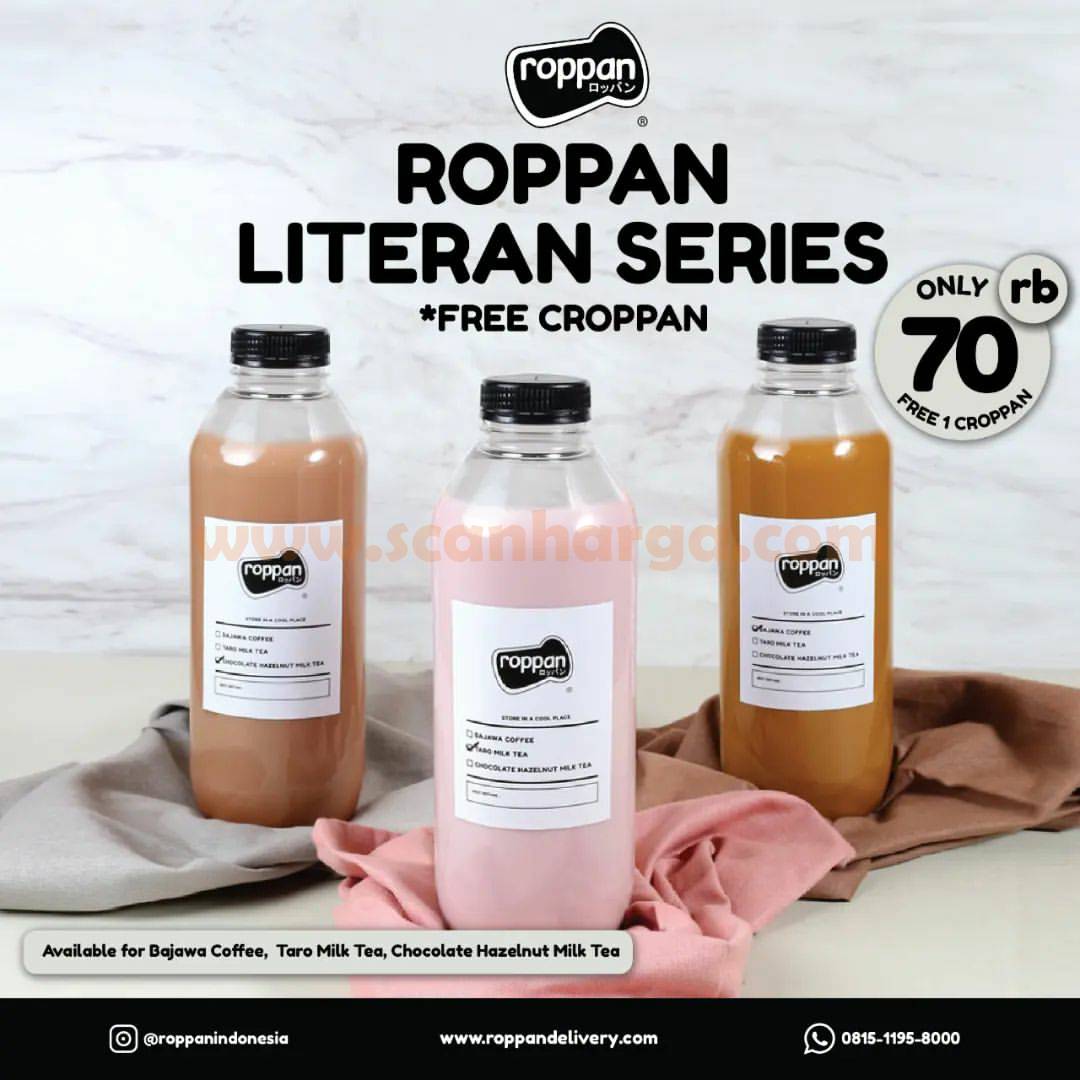 ROPPAN Promo Literan Series GRATIS Croppan Matcha atau Oreo