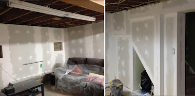 sanding basement drywall