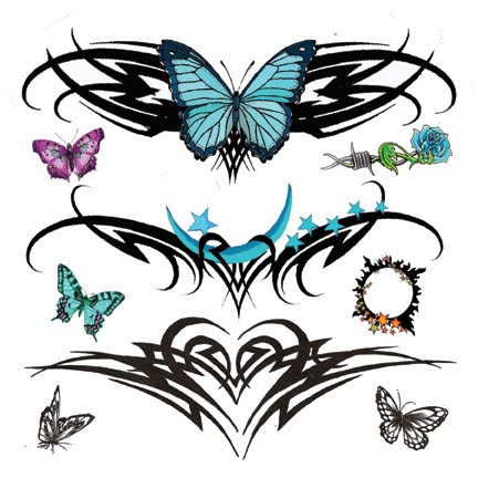 Tribal Lower Back Temporary Tattoos Design Picture