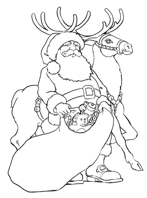 14 Picture of Coloring Pages Santa gt;gt; Disney Coloring Pages