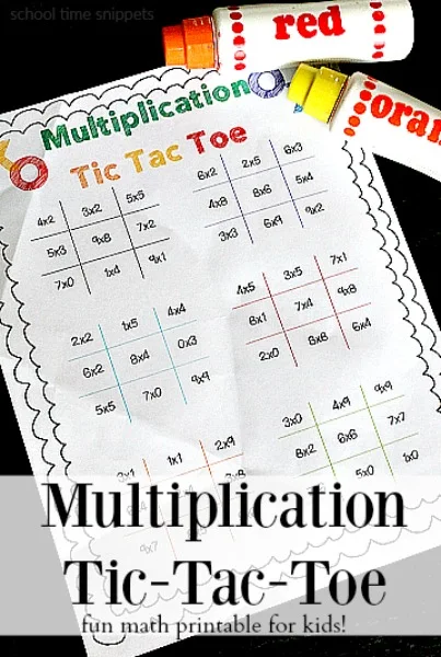 multiplication game printable