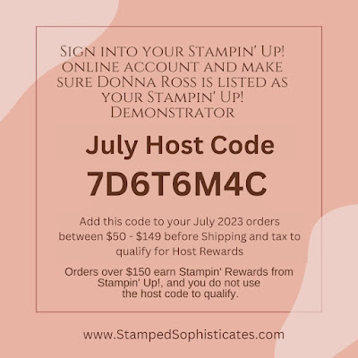 Stampin' Up! Host Code July 2023