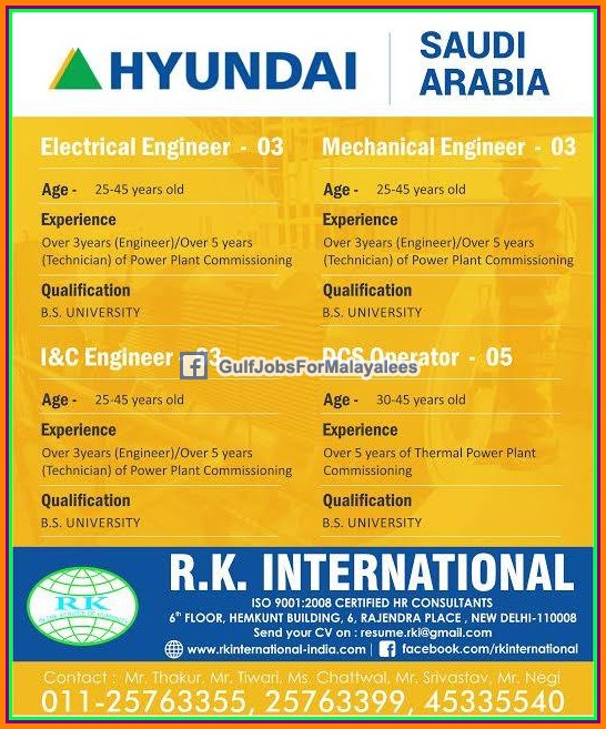 Hyundai KSA Job Vacancies