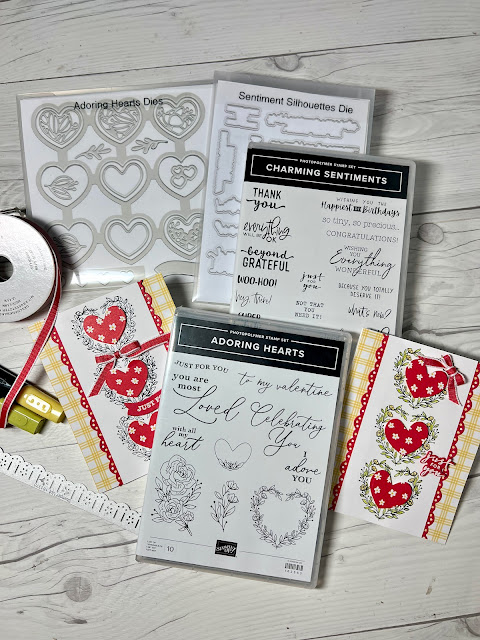 Stampin' Up! products used to create Valentine cards